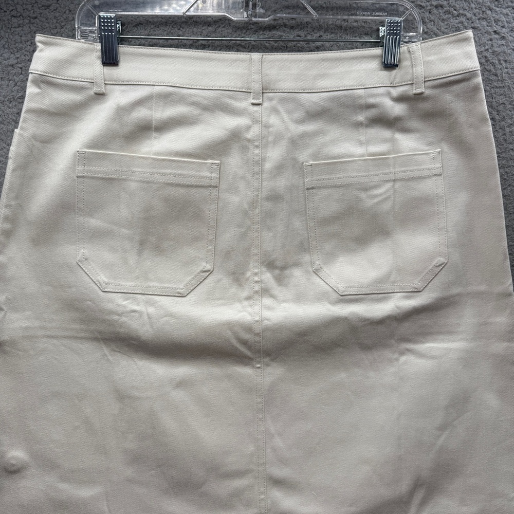 NWT Boden Women's Size 12L Glorious British Style Mini Skirt Beige White Pockets - Picture 13 of 16